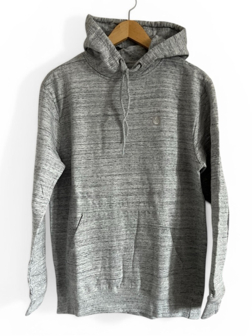 Volcom Grey Pullover Hoodie Size M | Classic Logo | EUC